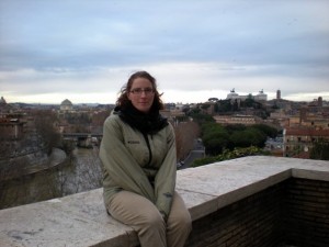 Erin, and the Tiber, and some of Rome, and stuff