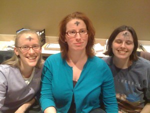 Katie, Erin, and Jen got their ashes from someone very precise.