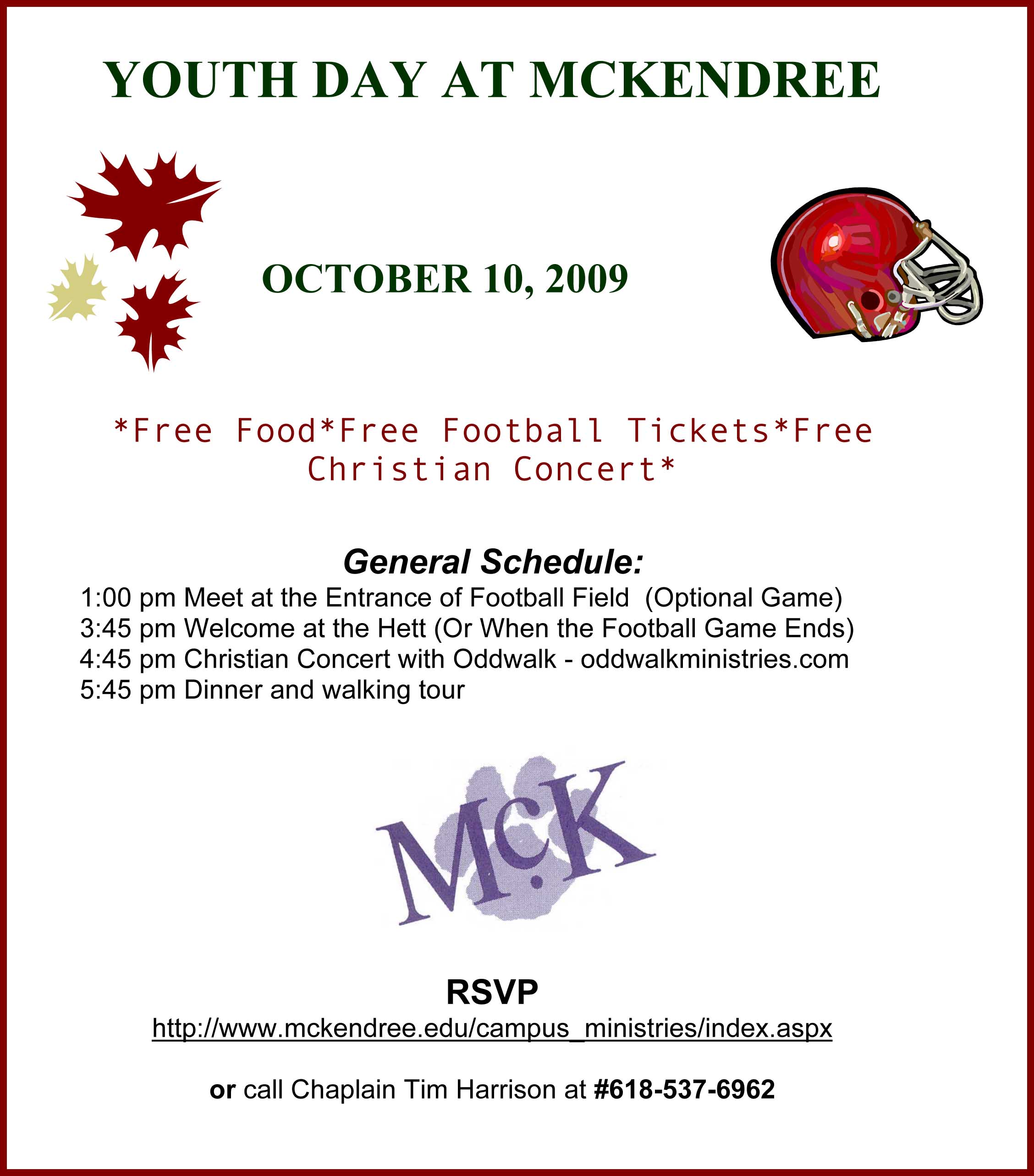 YOUTH DAY AT MCKENDREE Fly..